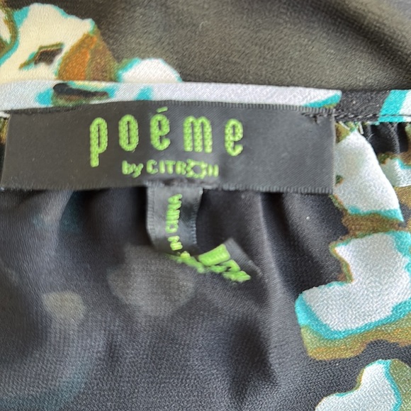 Poem by Citron Brown Floral Boho Tunic sz M - Picture 5 of 7